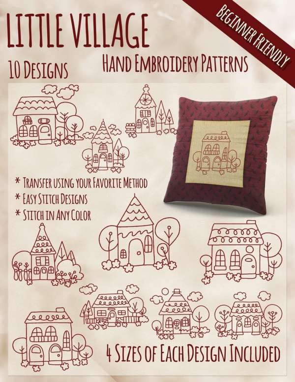 Little Village Hand Embroidery Patterns – Needle Work – cybercraftworks