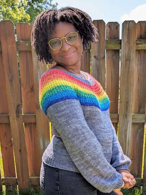 Knit a Rainbow on Your Sweater – Knitting – cybercraftworks