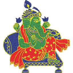 Free Machine Embroidery Pattern – Ganesha Diwali – Needle Work – cybercraftworks