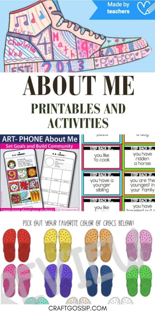 All About Me Printable Ideas for Older Kids – Lesson Plans – cybercraftworks